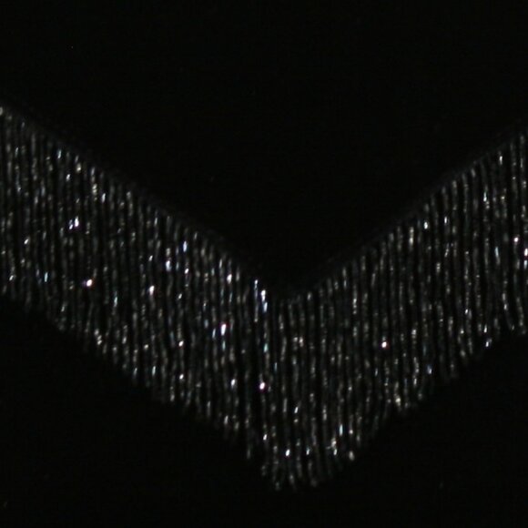 PATRA Dress Velvet Beaded Fringe Mesh Insert Cocktail Party Formal Prom Black 4P - Picture 3 of 14